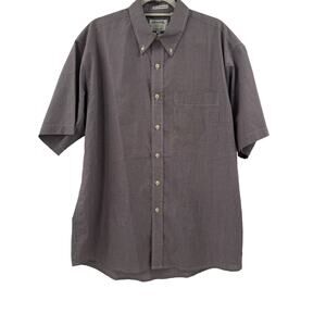 Mens Savane plaid short sleeve button down shirt